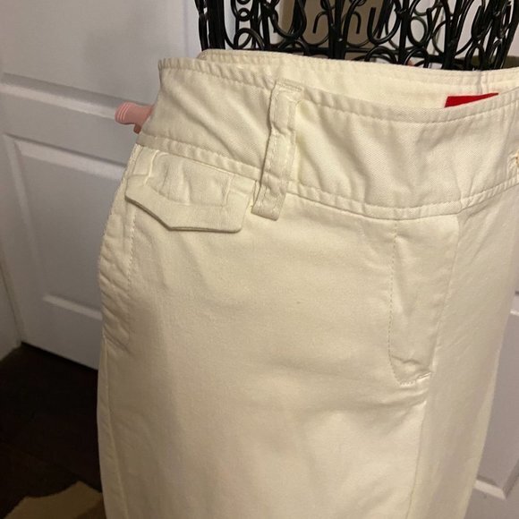 ๐ 3 for $45 Crisp White Cotton Pants! 32" inseam!! Joe Fresh Size 8 TALL EUC - Picture 2 of 14